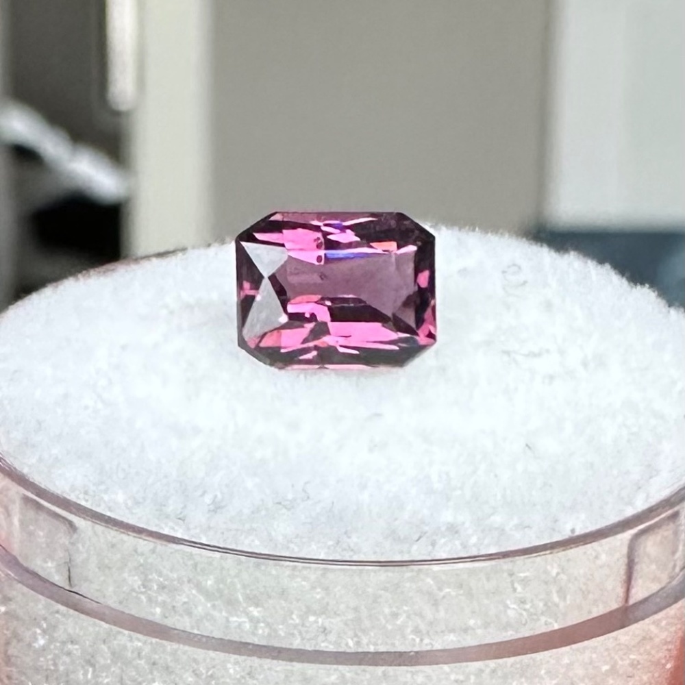 💜 HISTORIC BURMA 1.43 ct Purplish Red Spinel ✨ Emerald Cut Gem
